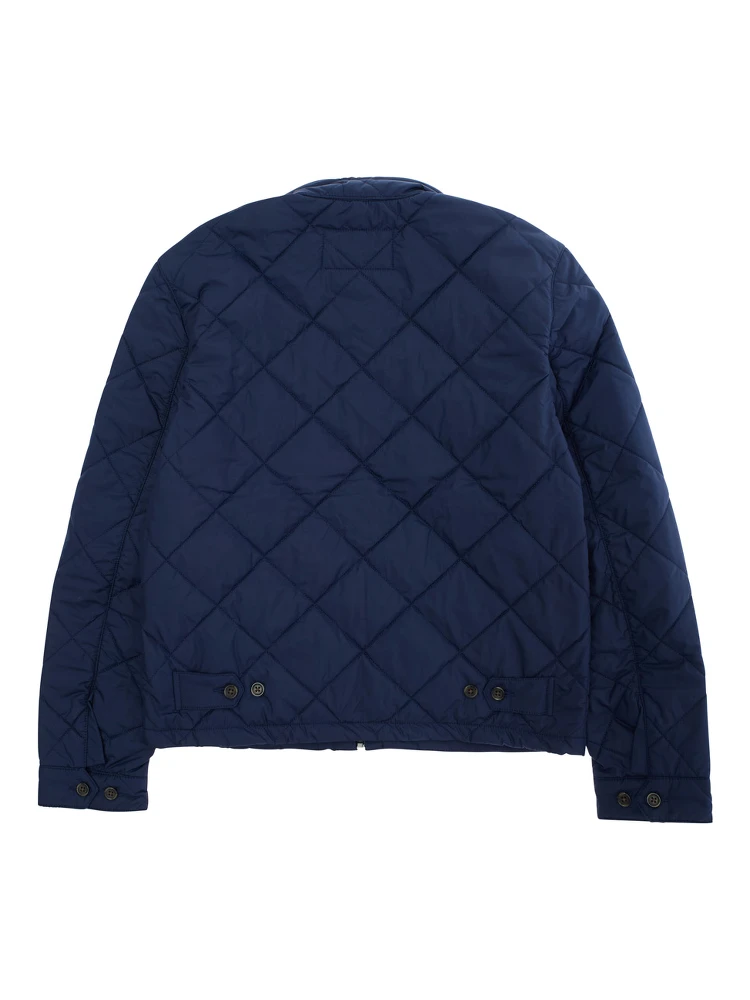 Blue Jacket with Pony Logo on the Front and Quilted Design in Tech Fabric Boy alternative