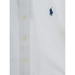 White Shirt with Pony Logo Embroidered on the Front in Cotton Boy