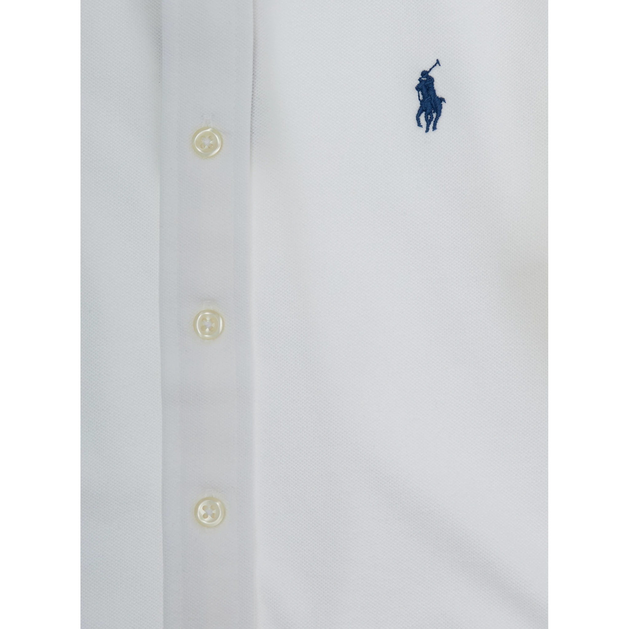 White Shirt with Pony Logo Embroidered on the Front in Cotton Boy