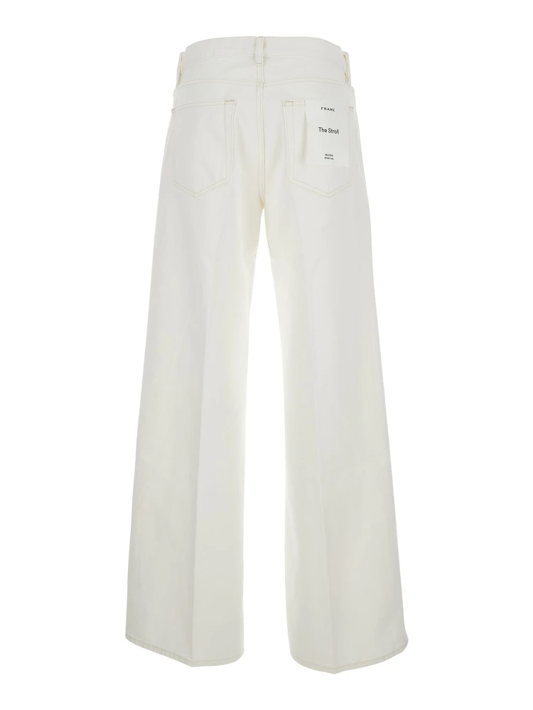 The Stroll White Jeans with Five-Pocket Design in Denim Woman alternative
