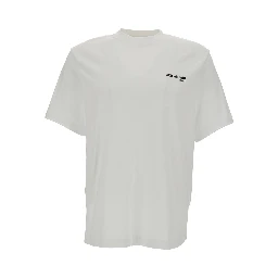 Legacy White T-Shirti with Logo Lettering Print in Cotton Man