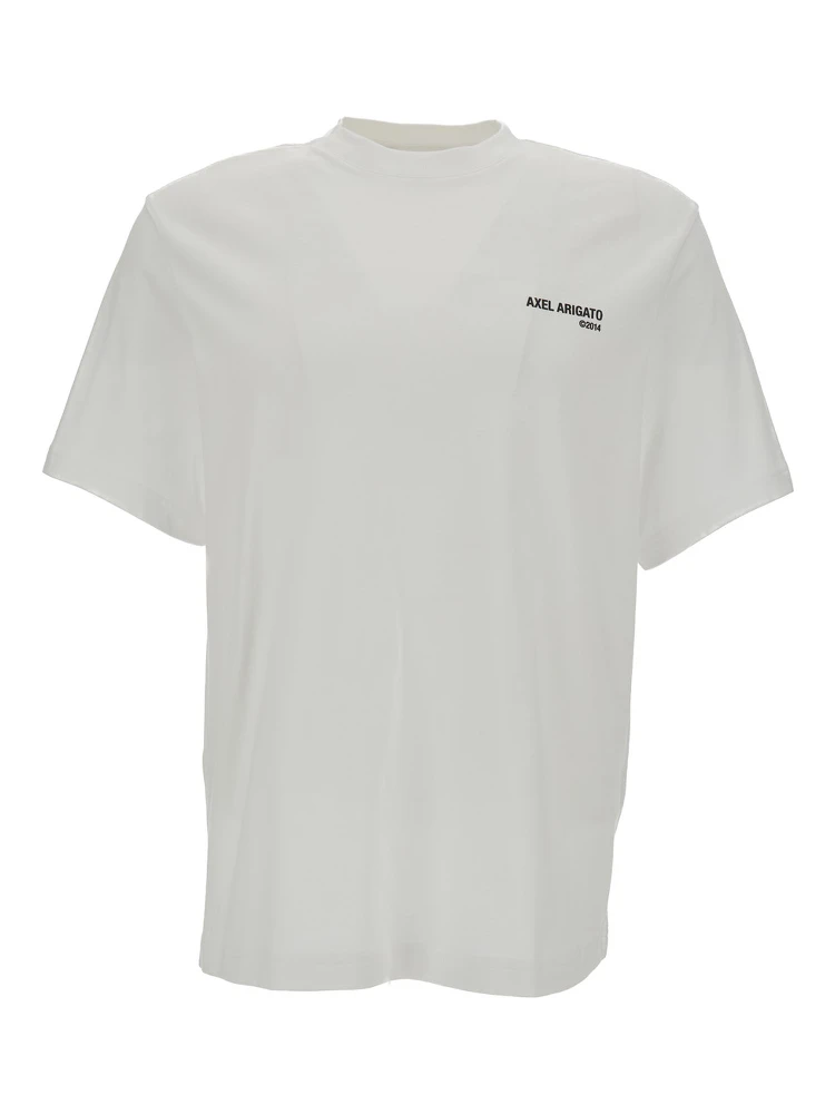 Legacy White T-Shirti with Logo Lettering Print in Cotton Man