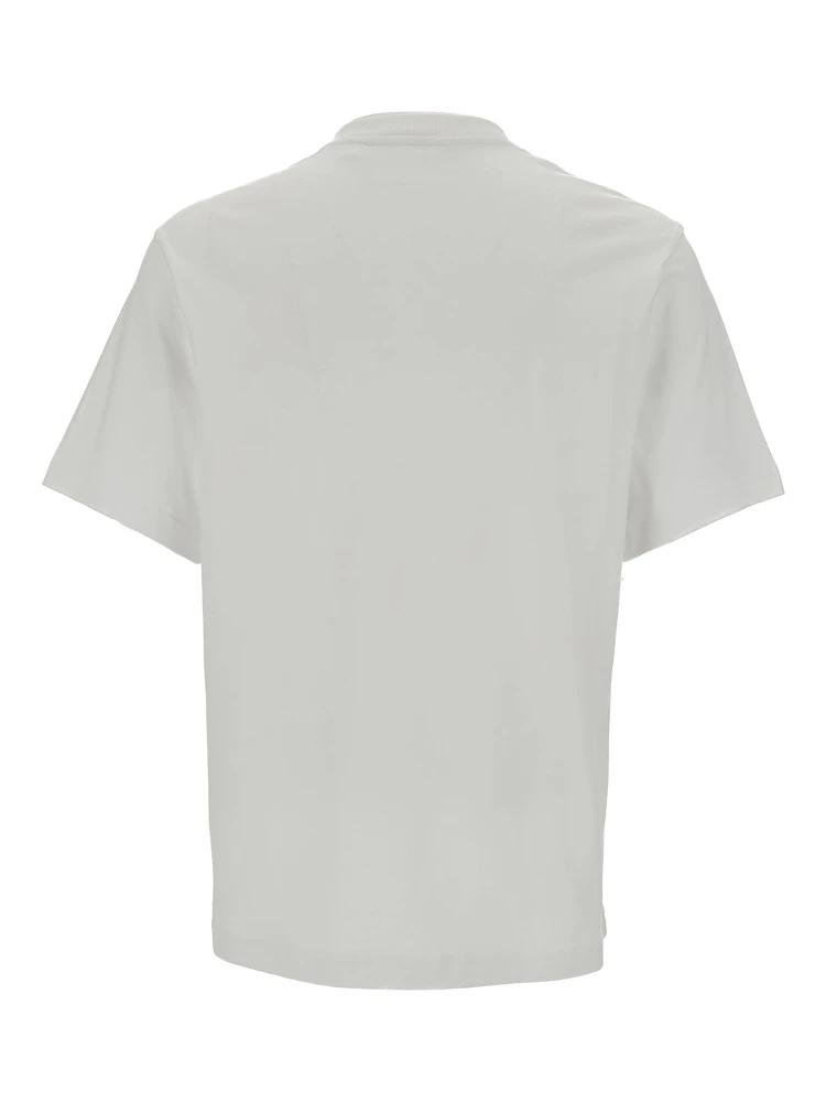 Legacy White T-Shirti with Logo Lettering Print in Cotton Man alternative