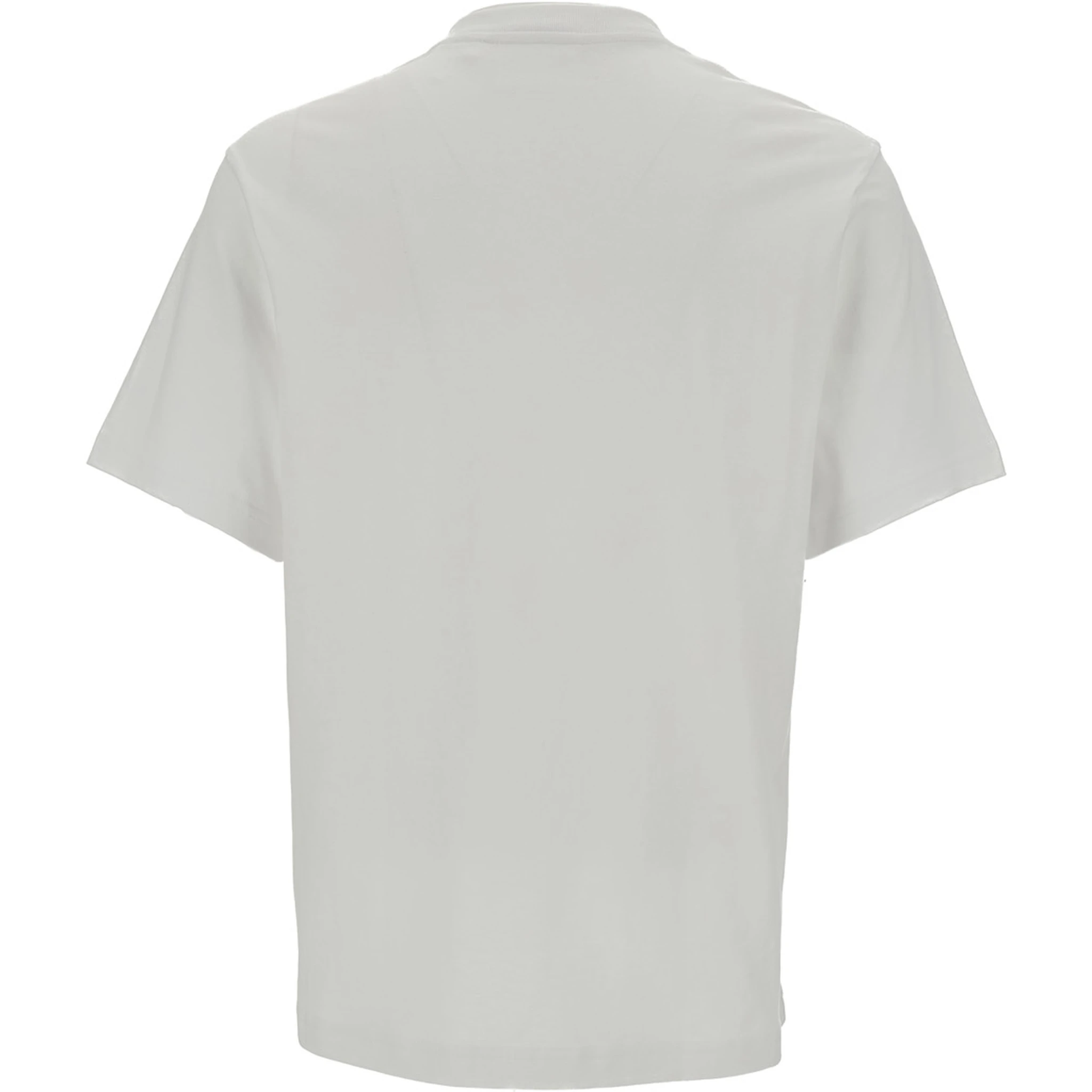 Legacy White T-Shirti with Logo Lettering Print in Cotton Man