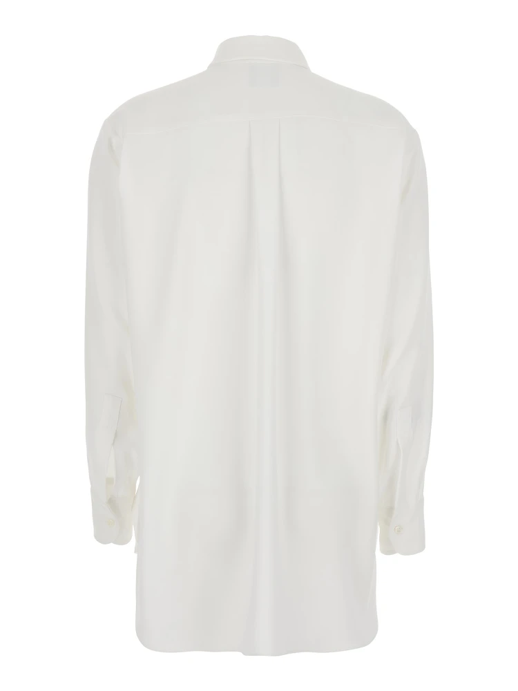 White Shirt with Classic Collar in Tech Fabric Woman alternative