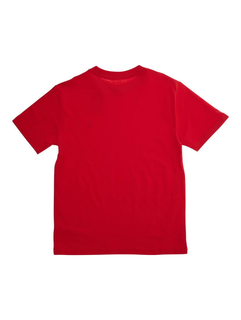 Red T-shirt with Pony Logo on the Front in Cotton Boy