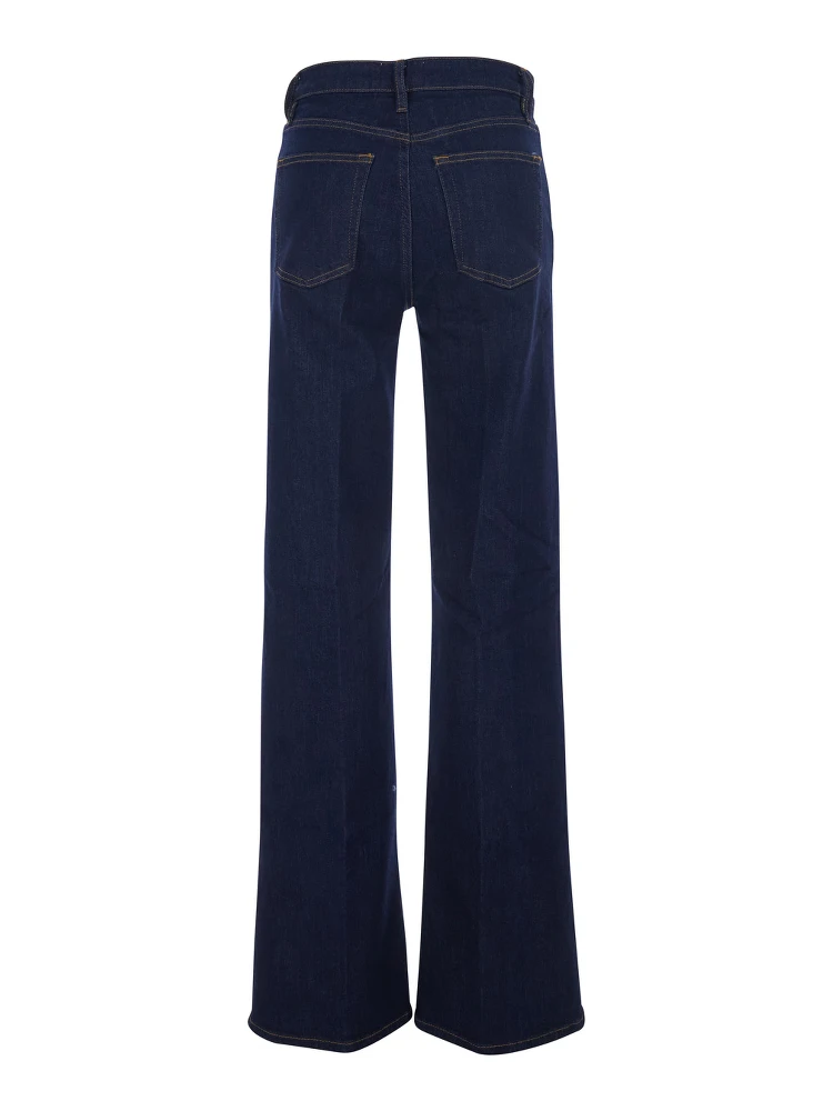 The Straight Blue Jeans with High-Waist and Five-Pocket Design in Denim Woman alternative