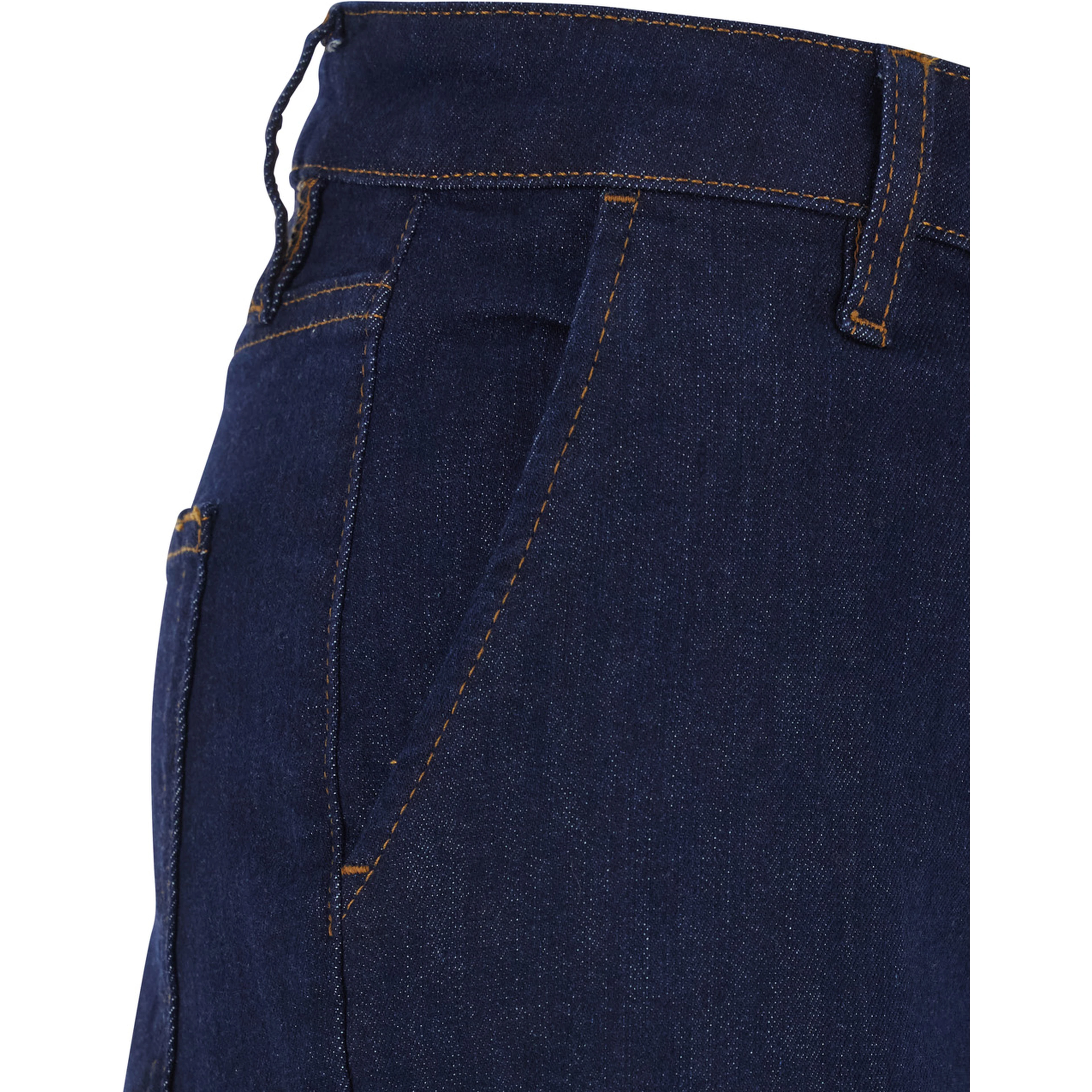 The Straight Blue Jeans with High-Waist and Five-Pocket Design in Denim Woman