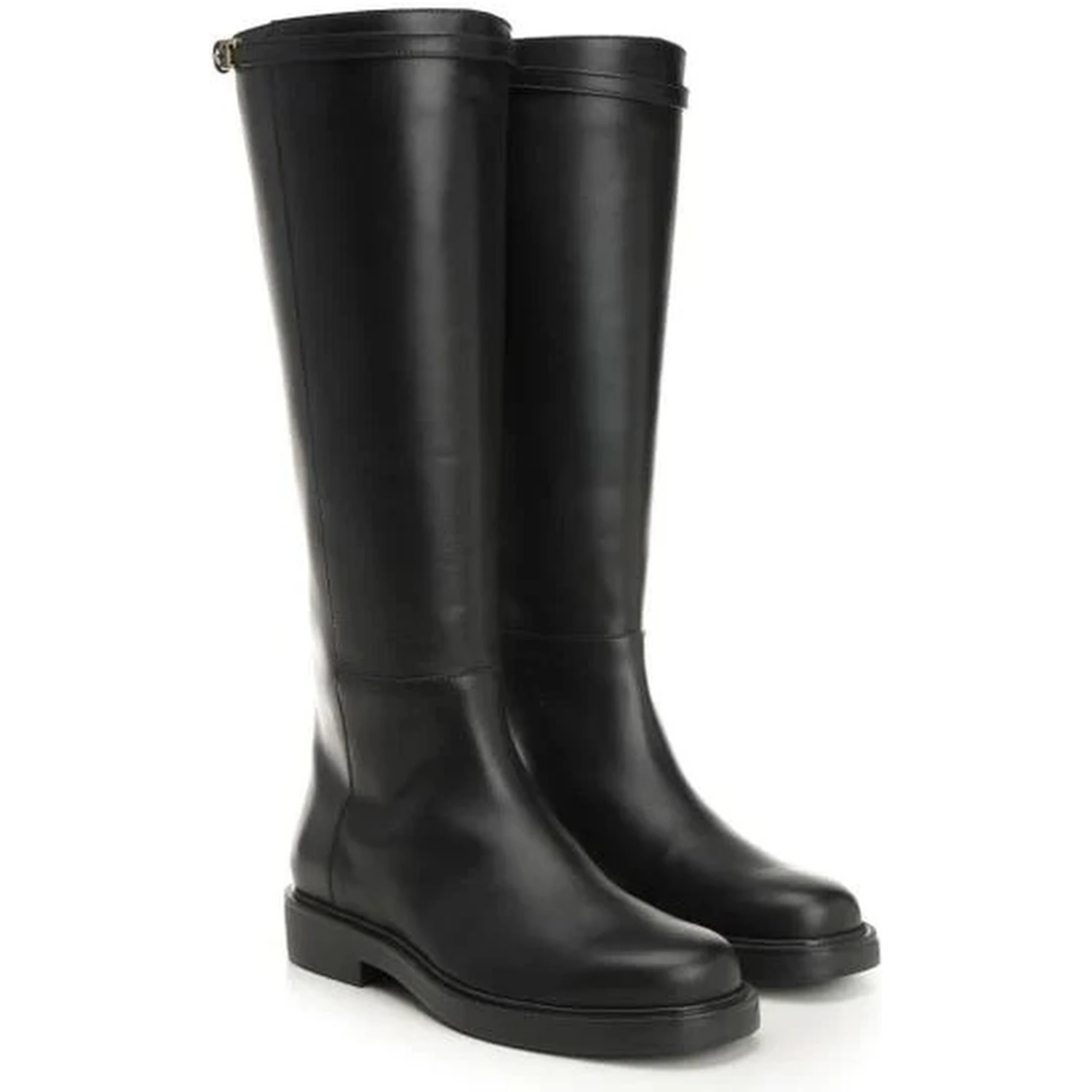 Leather boots with strap