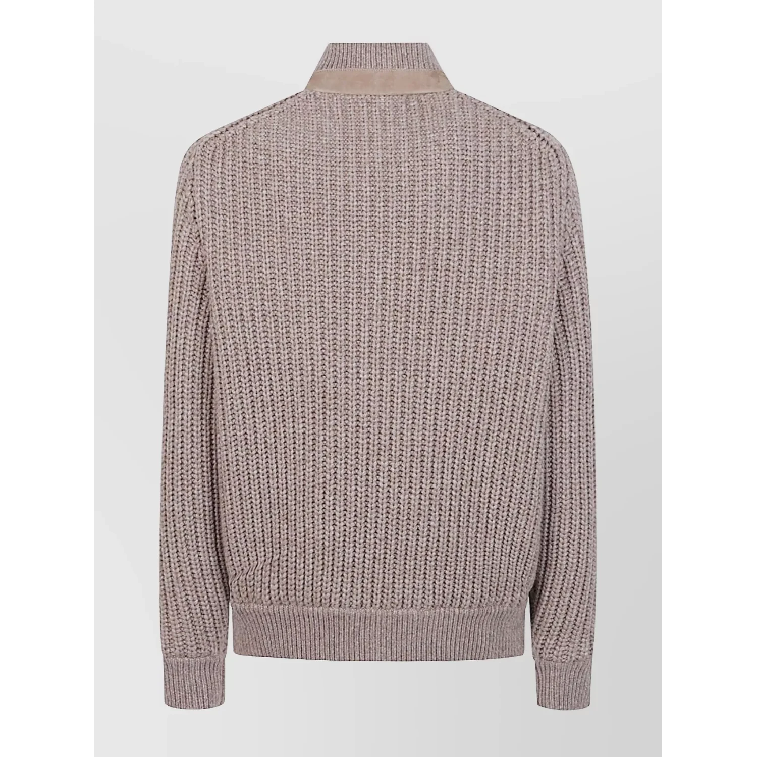 Jacket with knitted details