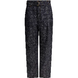 Slim fit pants with belt