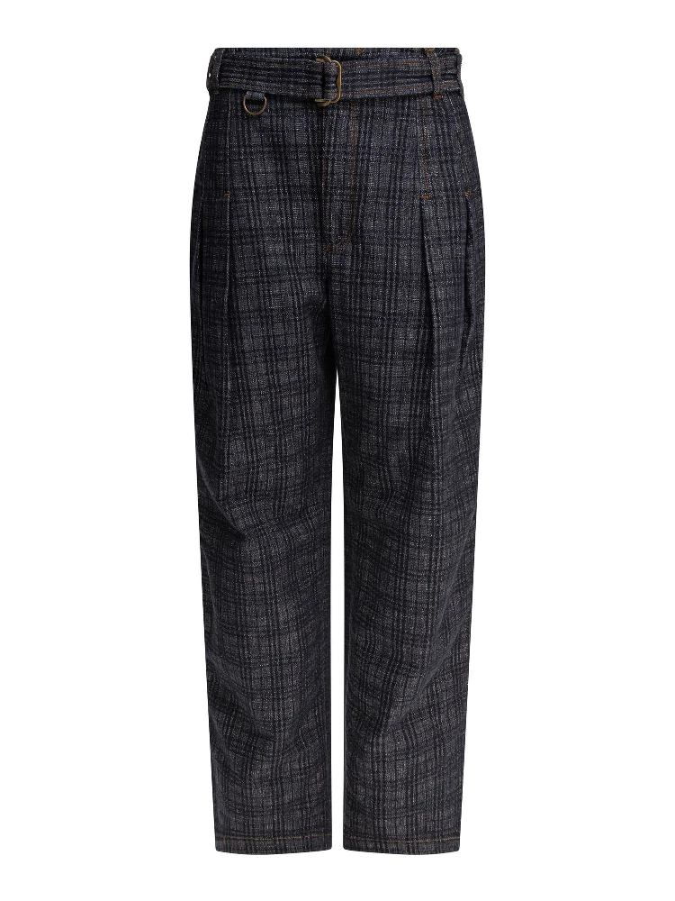 Slim fit pants with belt