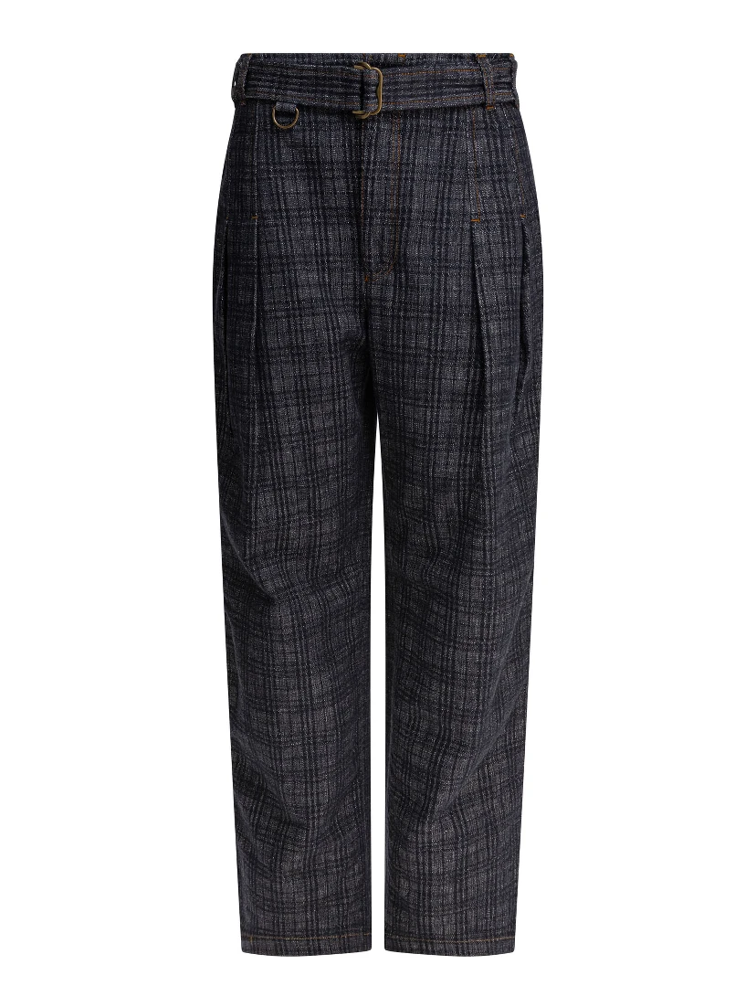 Slim fit pants with belt