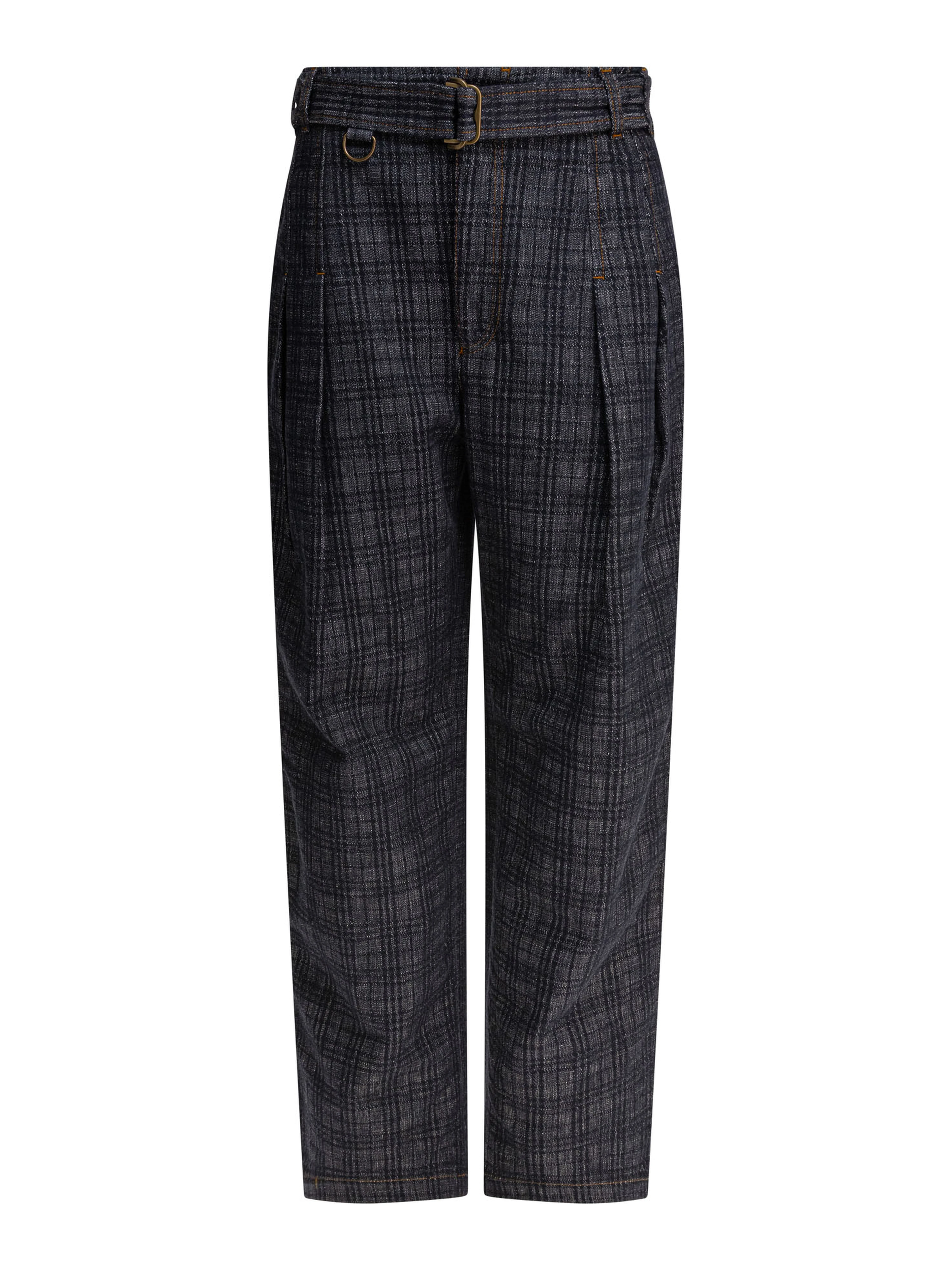 Slim fit pants with belt