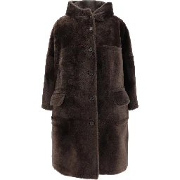 Shearling reversible coat