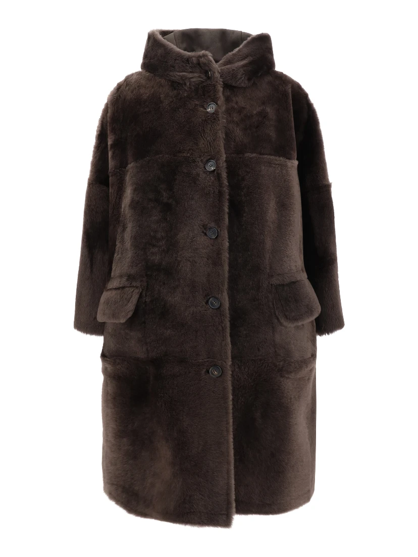 Shearling reversible coat
