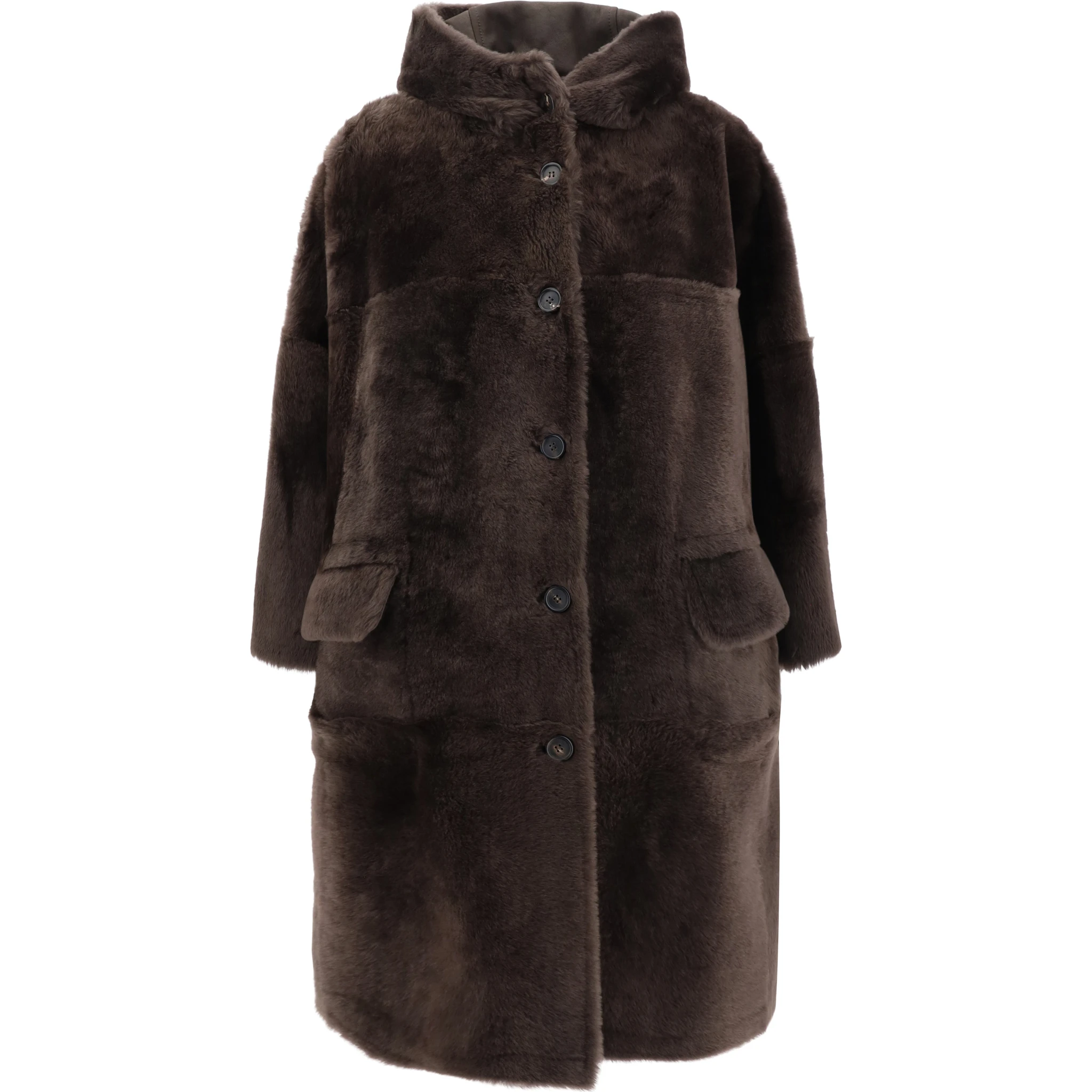 Shearling reversible coat