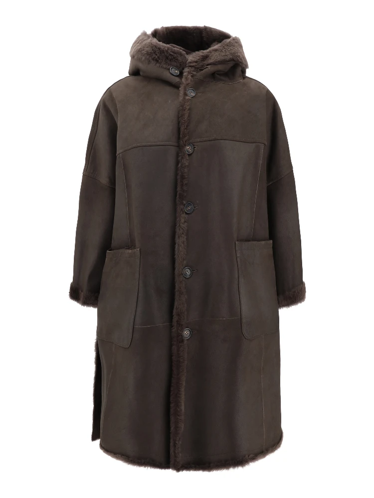 Shearling reversible coat alternative
