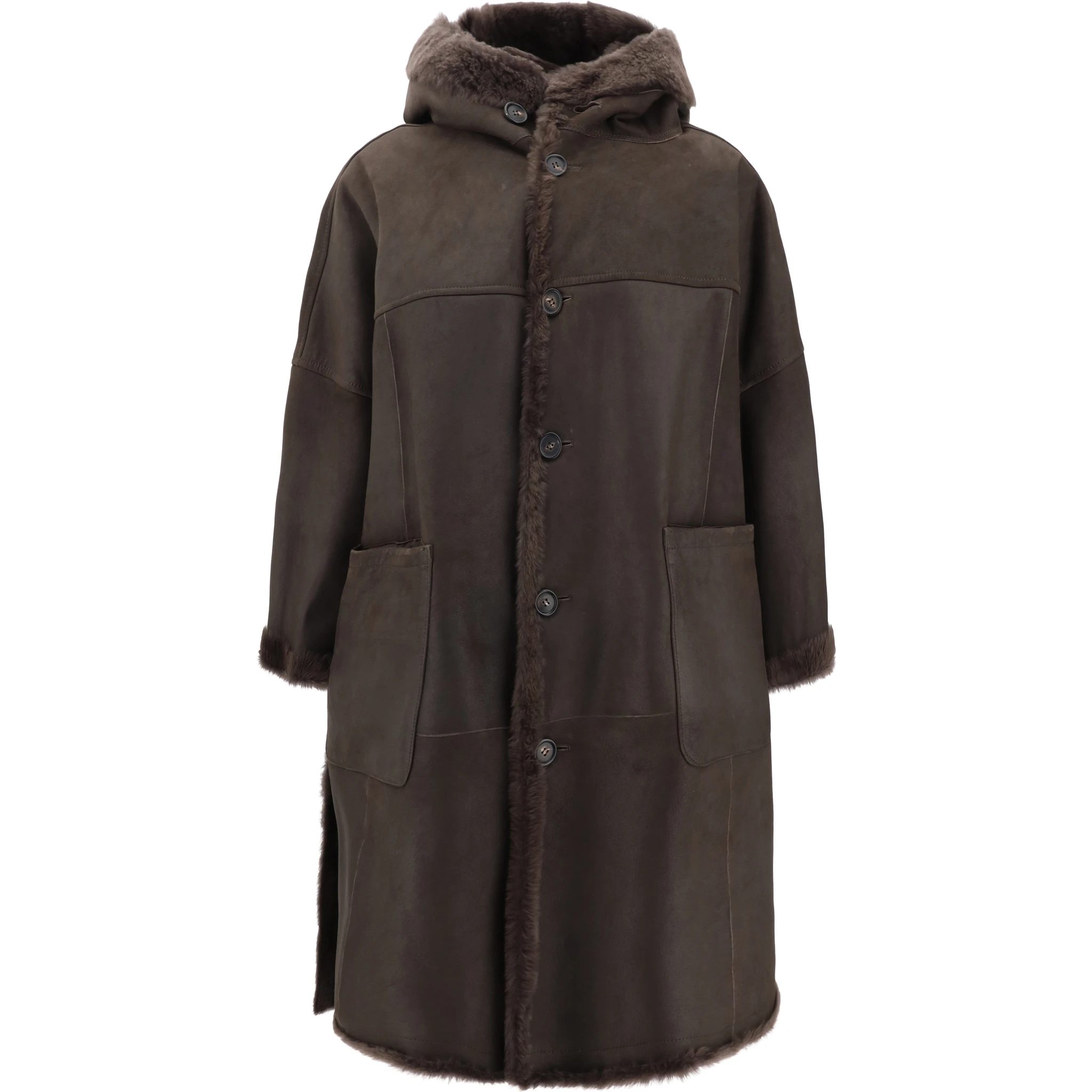 Shearling reversible coat
