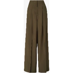 Wide fit pants in wool and mohair
