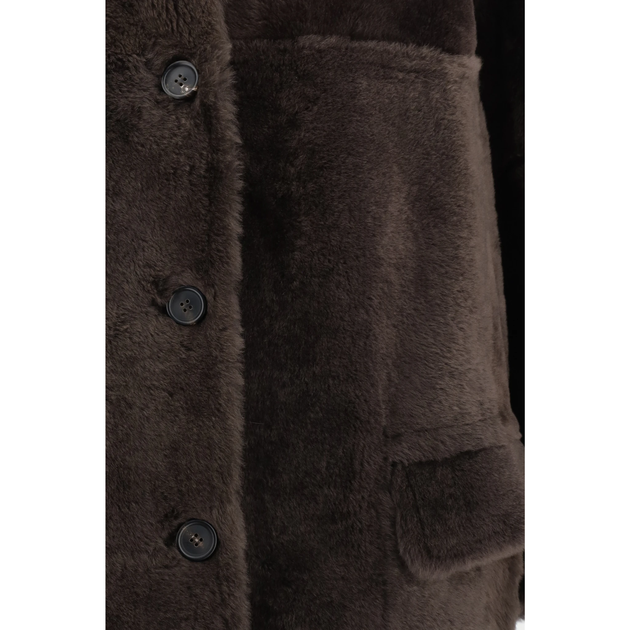 Shearling reversible coat