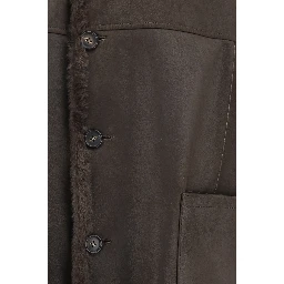 Shearling reversible coat