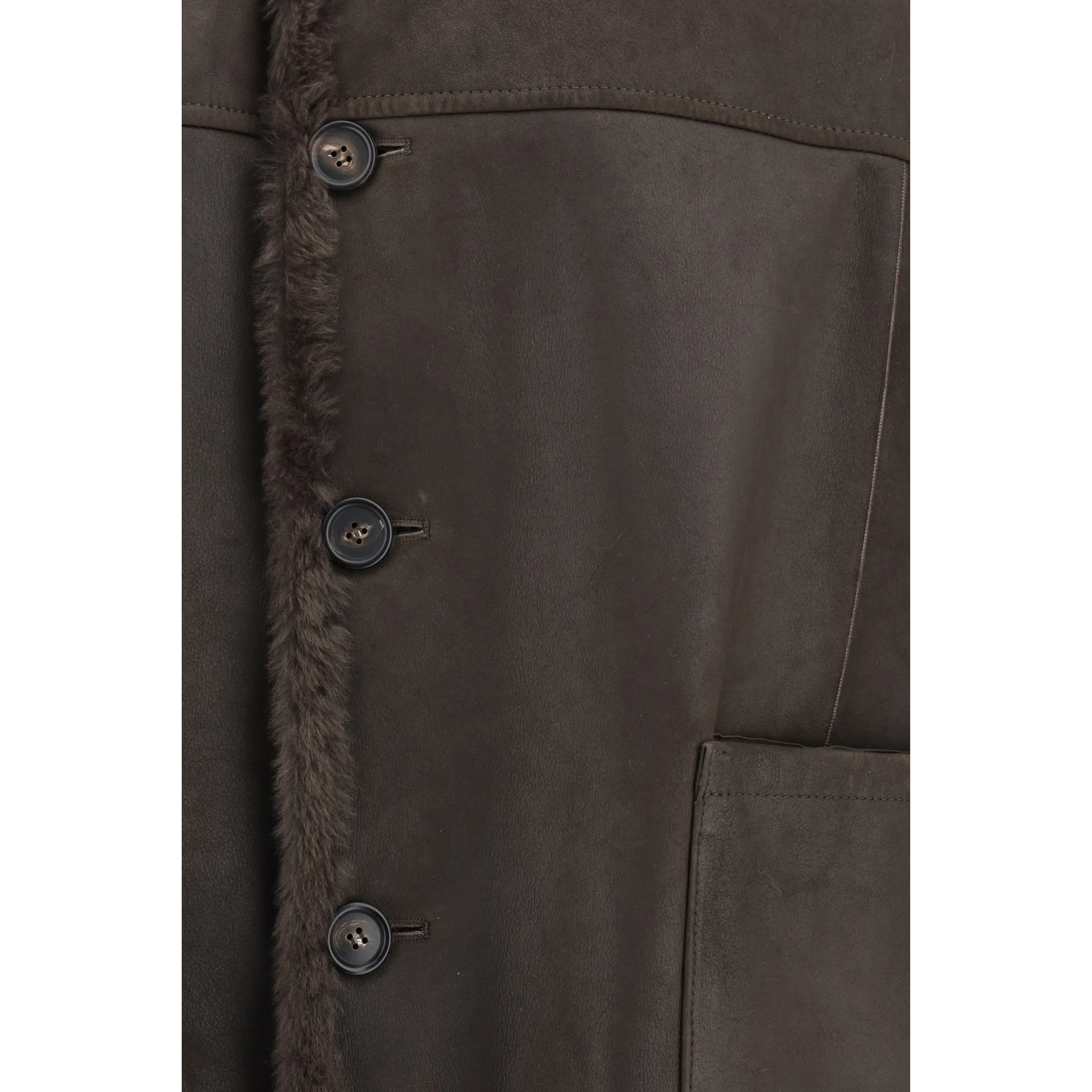 Shearling reversible coat