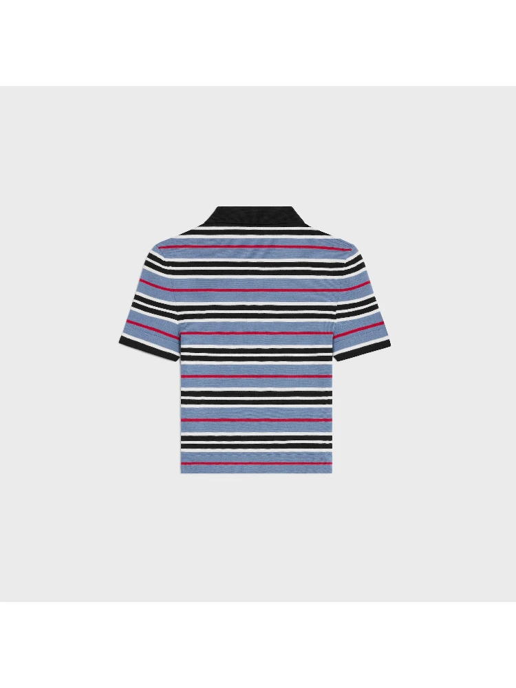 Striped cotton polo shirt alternative