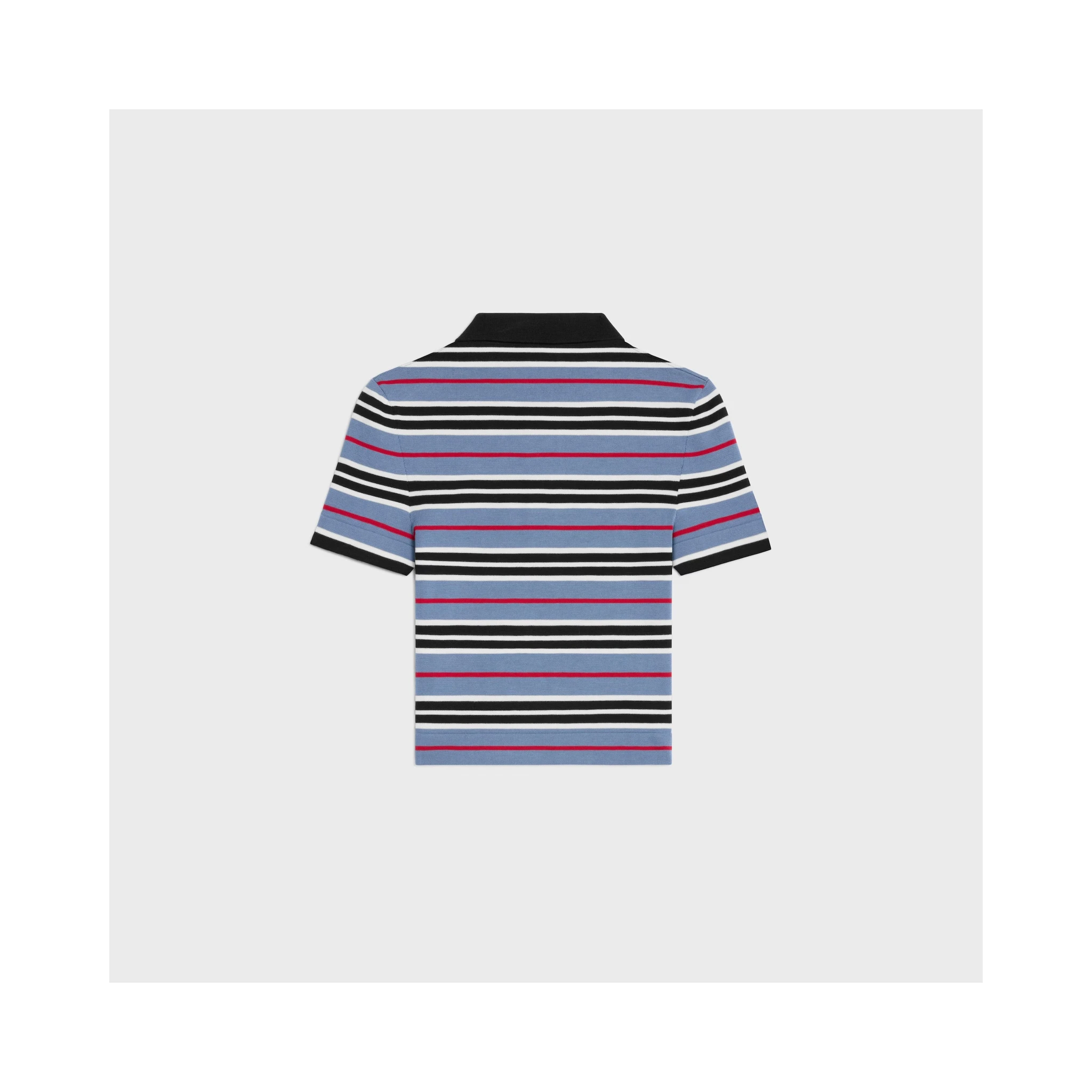 Striped cotton polo shirt