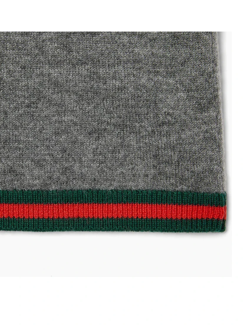 Check detail cashmere knitwear
