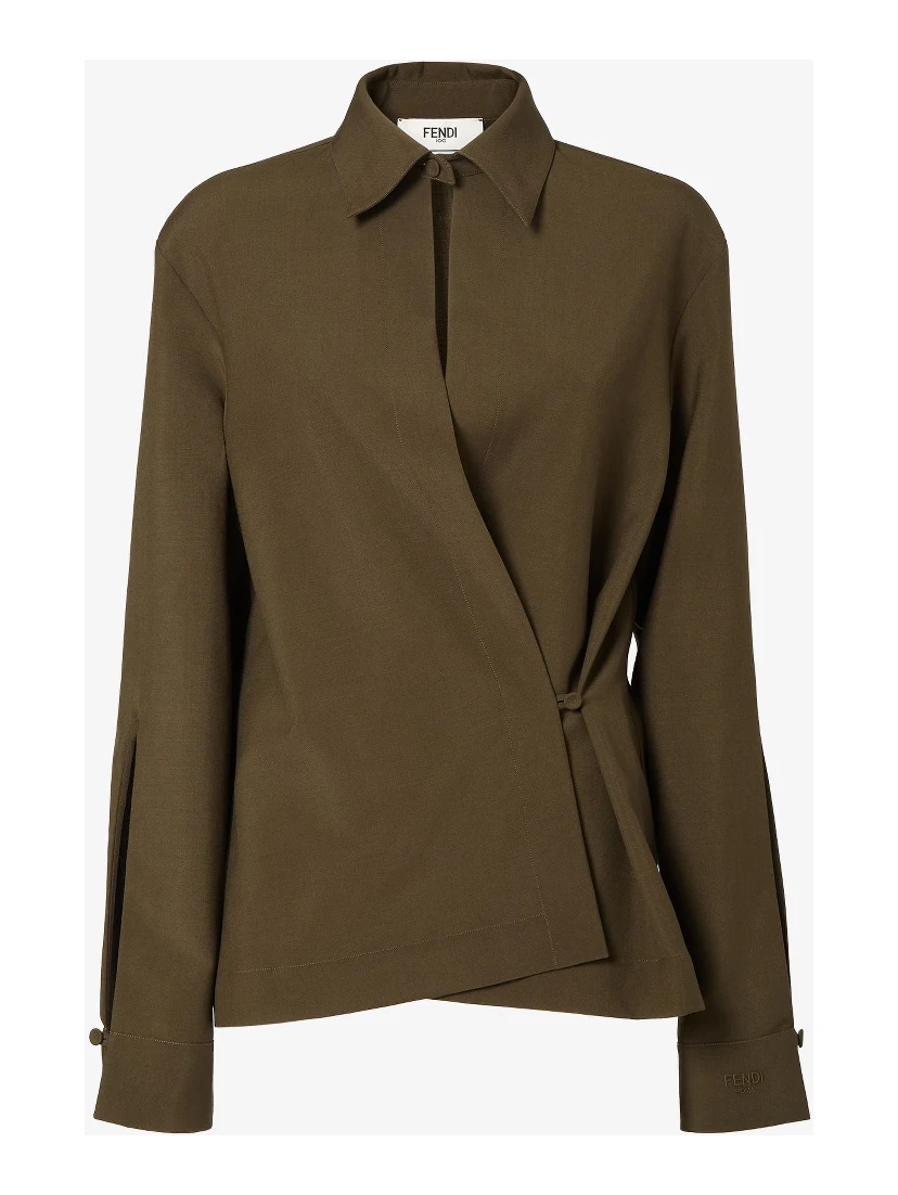 Shirt in wool and mohair