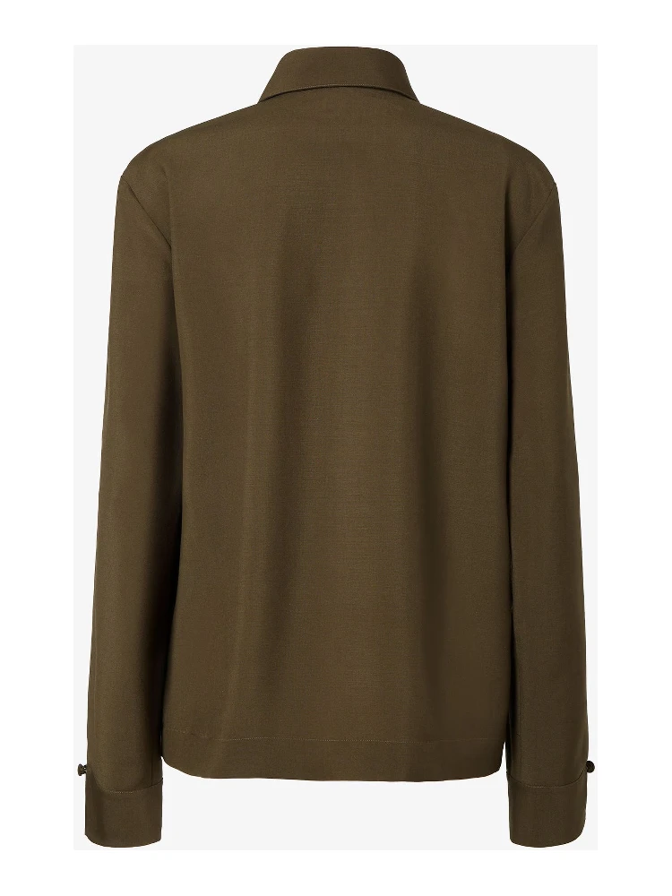 Shirt in wool and mohair alternative