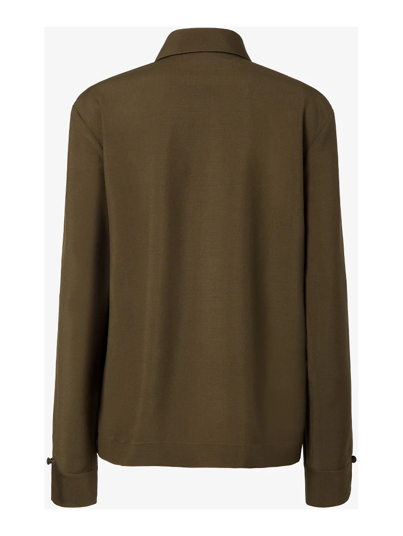 Shirt in wool and mohair