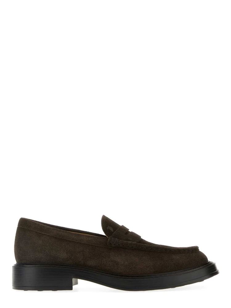 Suede leather loafers