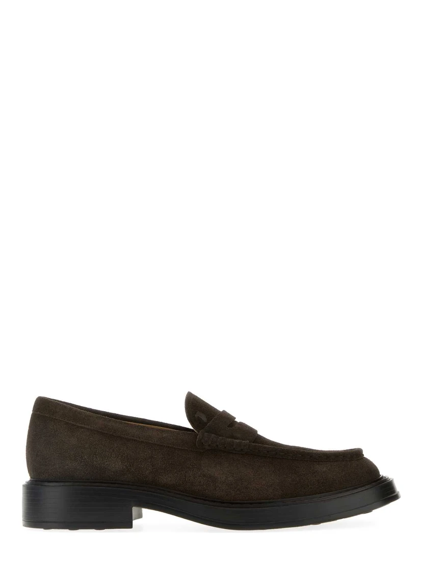 Suede leather loafers