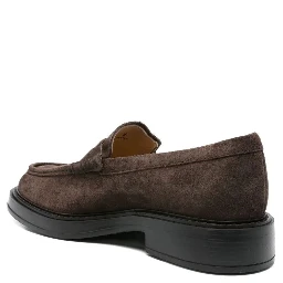 Suede leather loafers