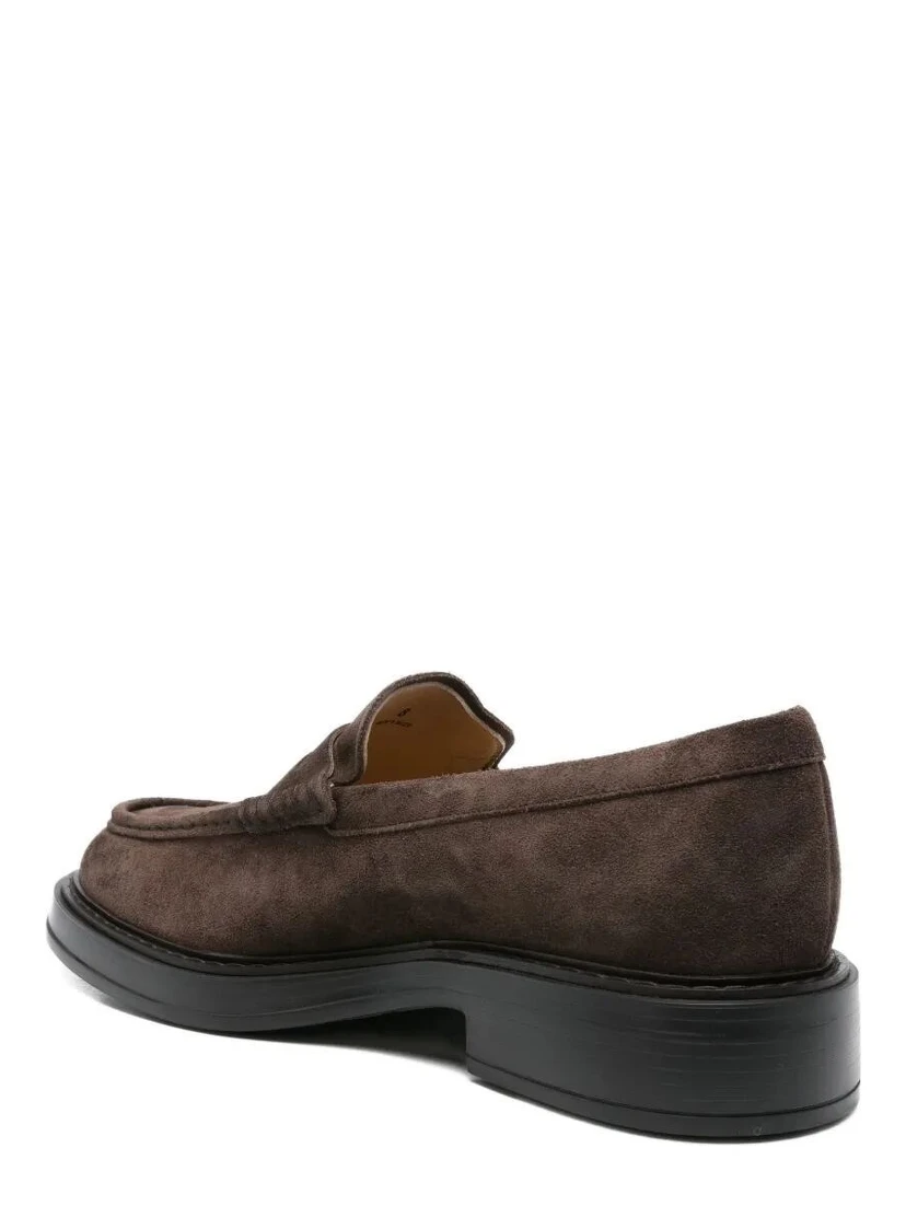 Suede leather loafers