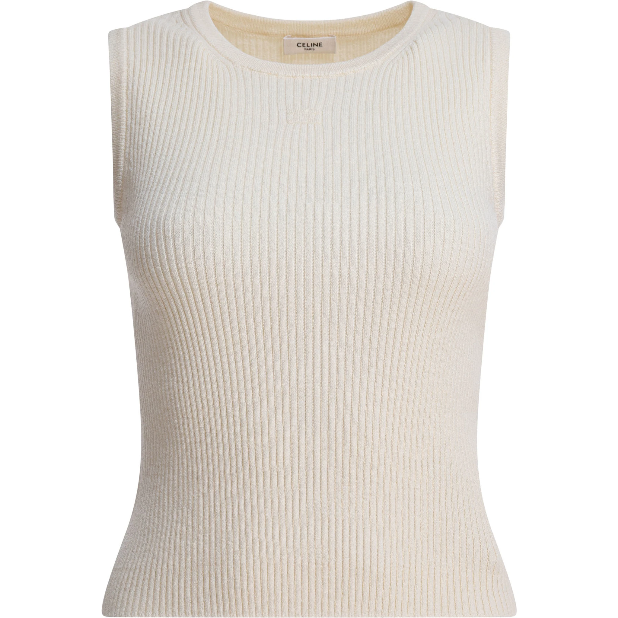 Sleeveless wool tank top