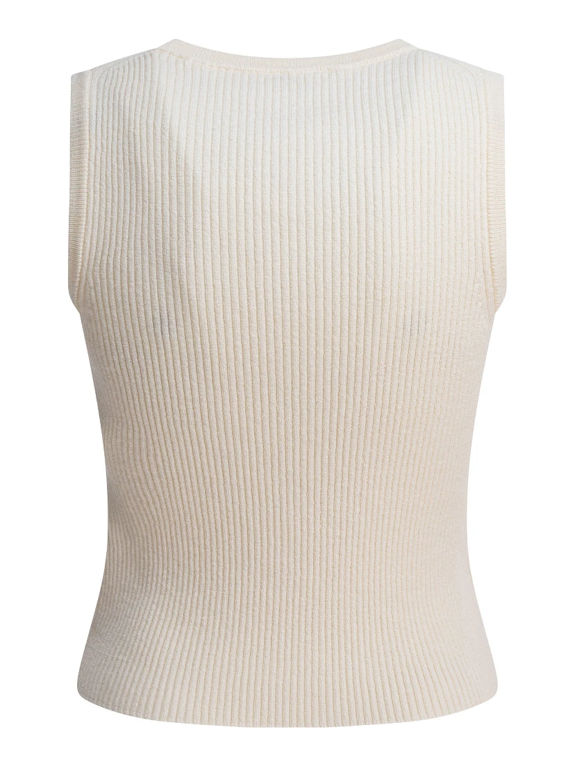 Sleeveless wool tank top