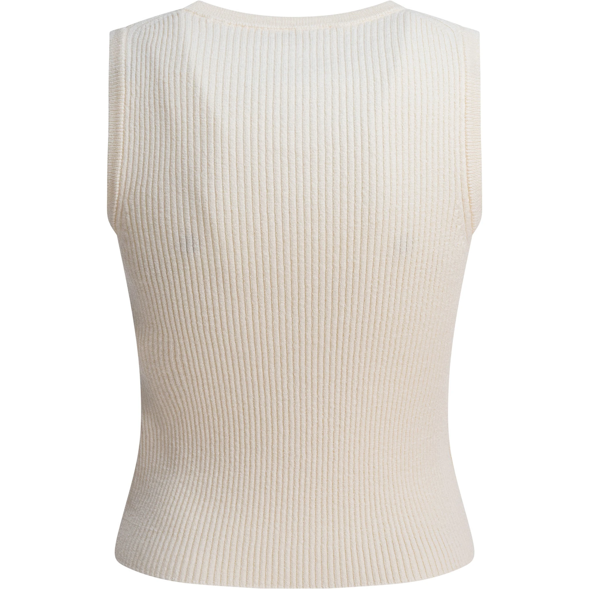 Sleeveless wool tank top