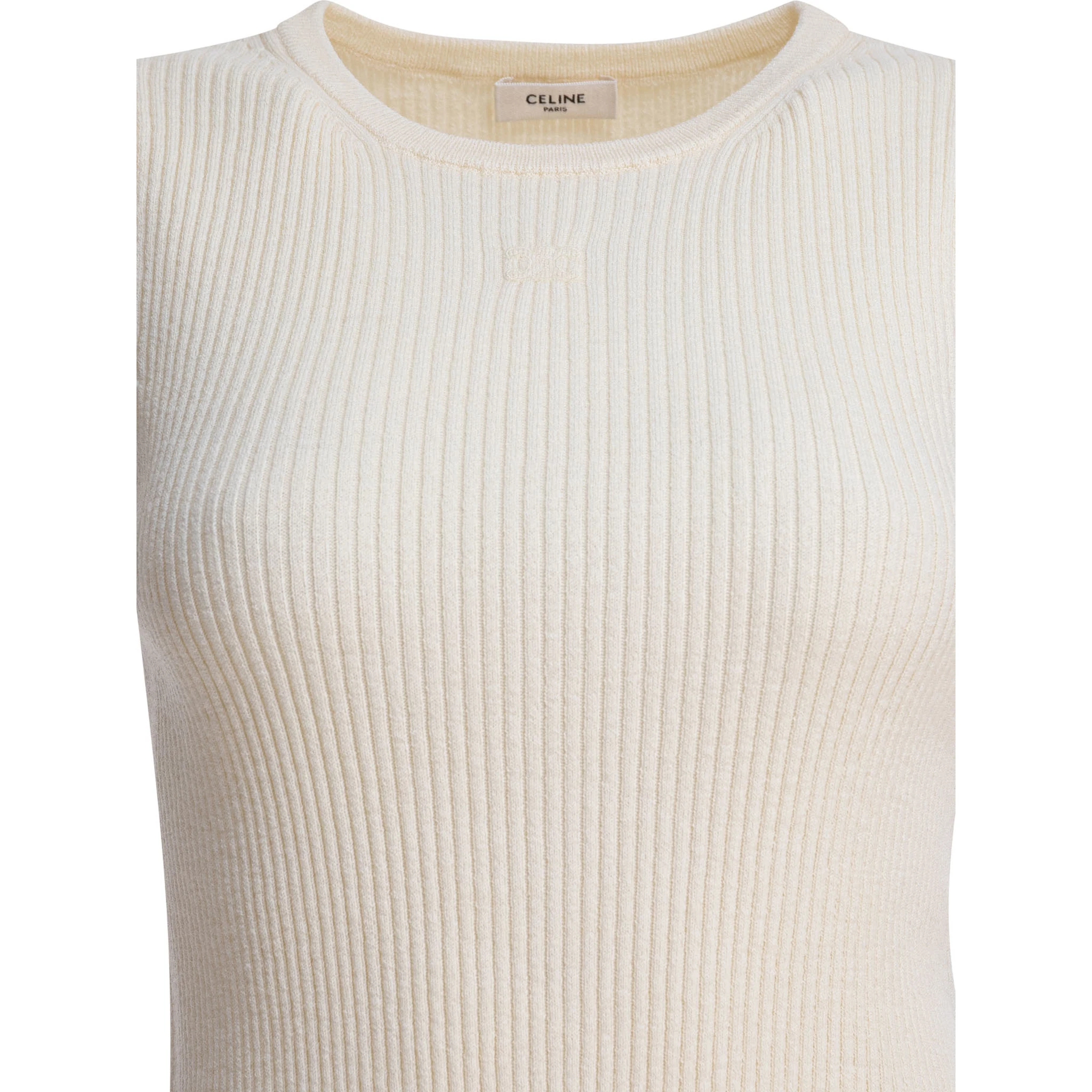 Sleeveless wool tank top