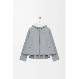 Hooded jacket in cotton