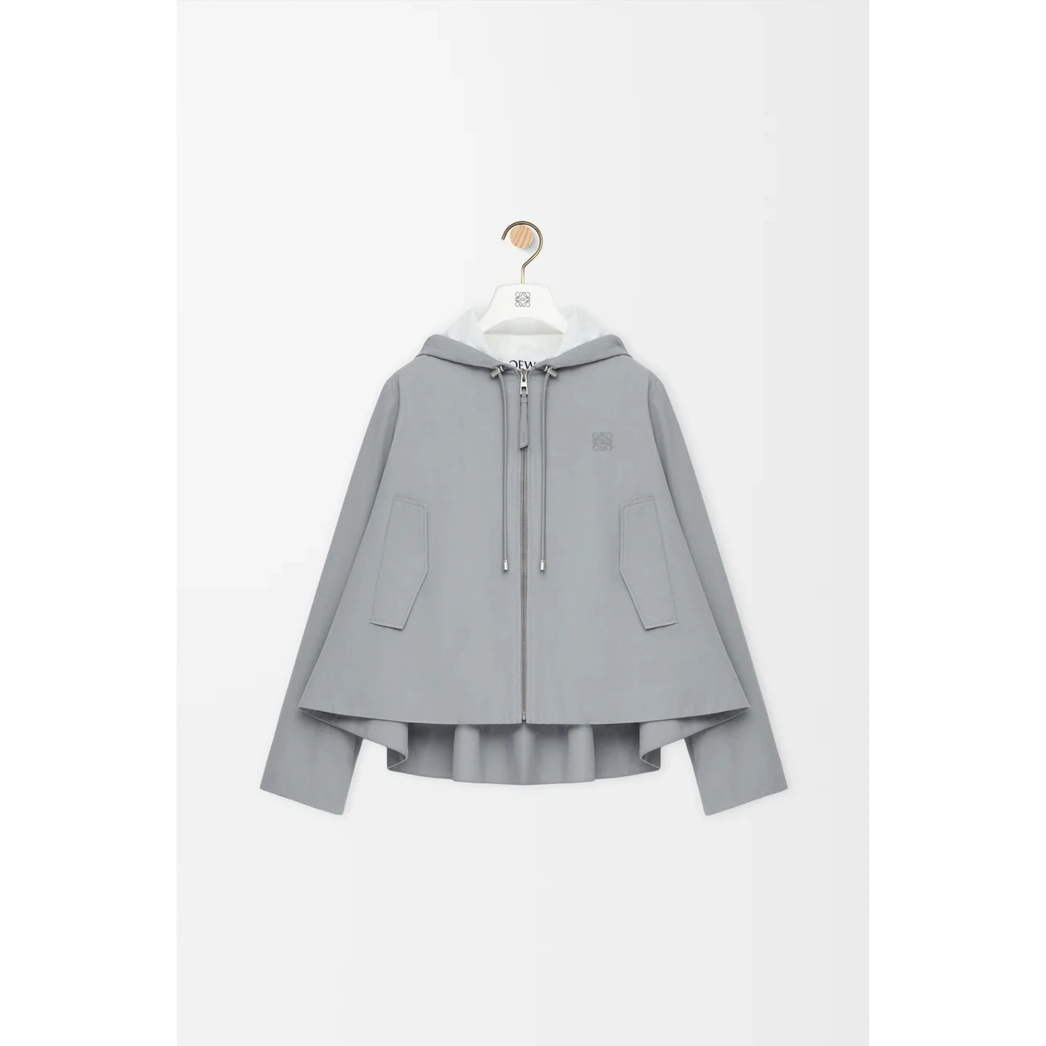 Hooded jacket in cotton