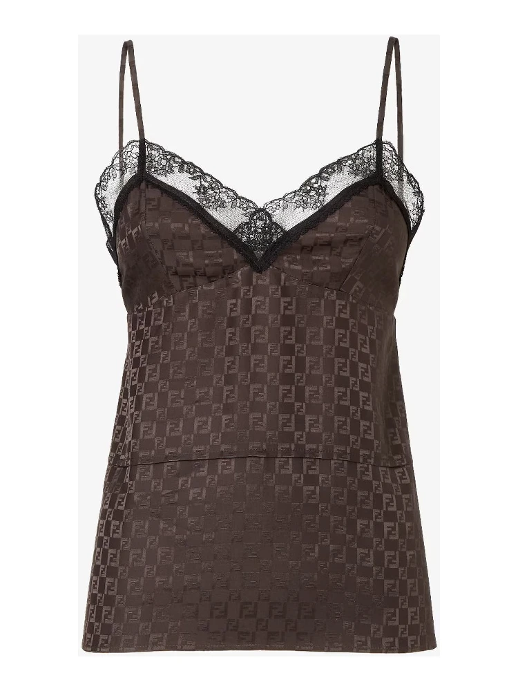 Jacquard FF silk top