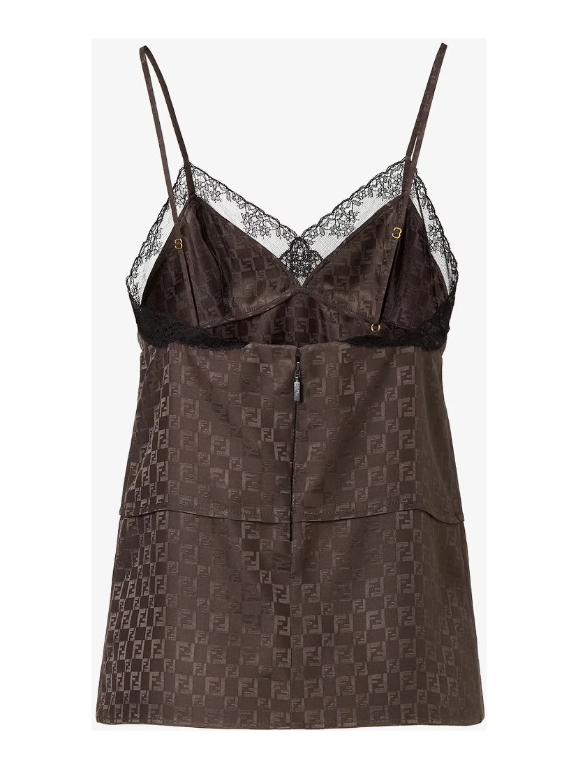 Jacquard FF silk top