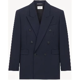 Double breasted blazer jacket in wool