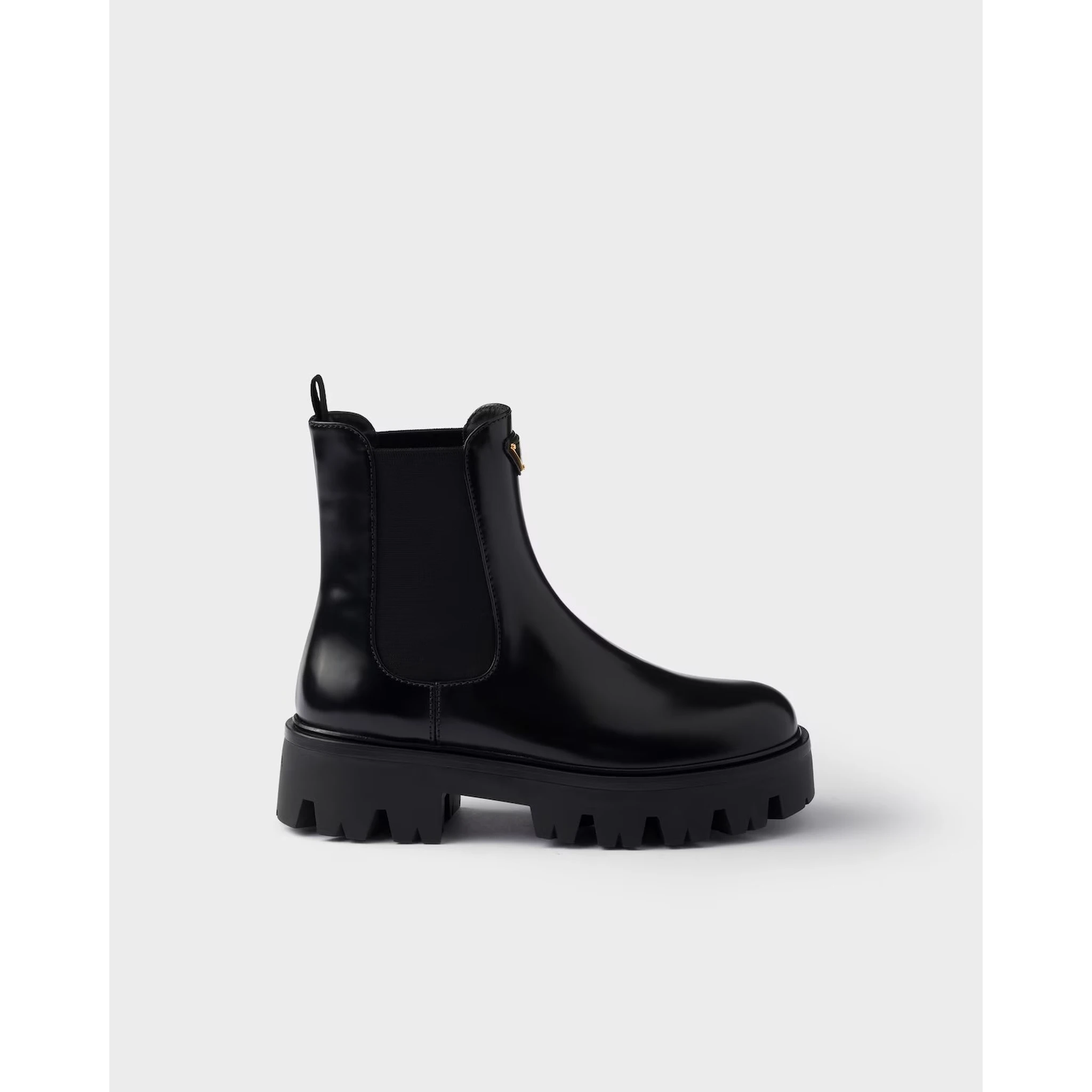 Brushed leather ankle boots