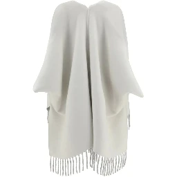 Reversible poncho in cashmere