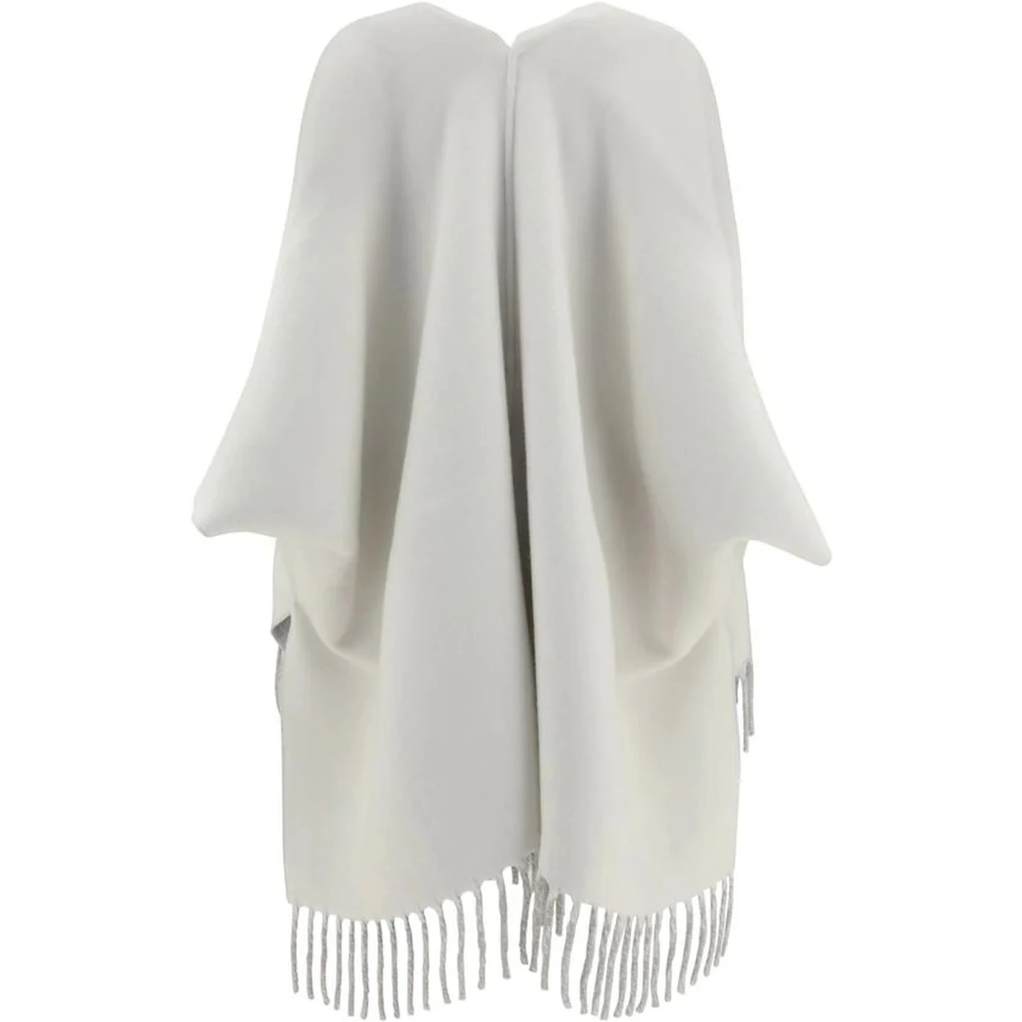Reversible poncho in cashmere