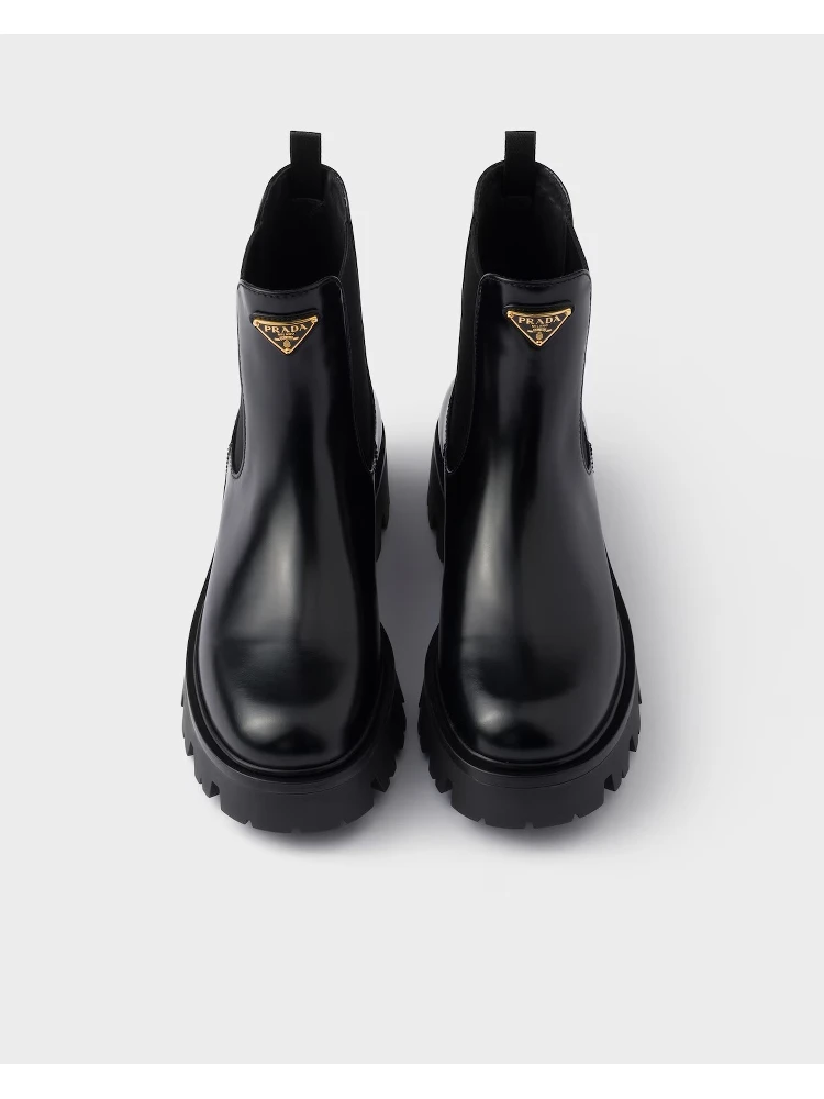 Brushed leather ankle boots alternative